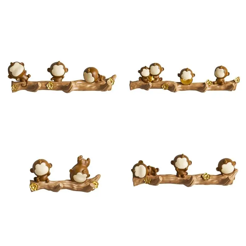 

Q81C Towel Rack Coat Hanger Animal Decor Hook for Entryway Bedroom Living Room