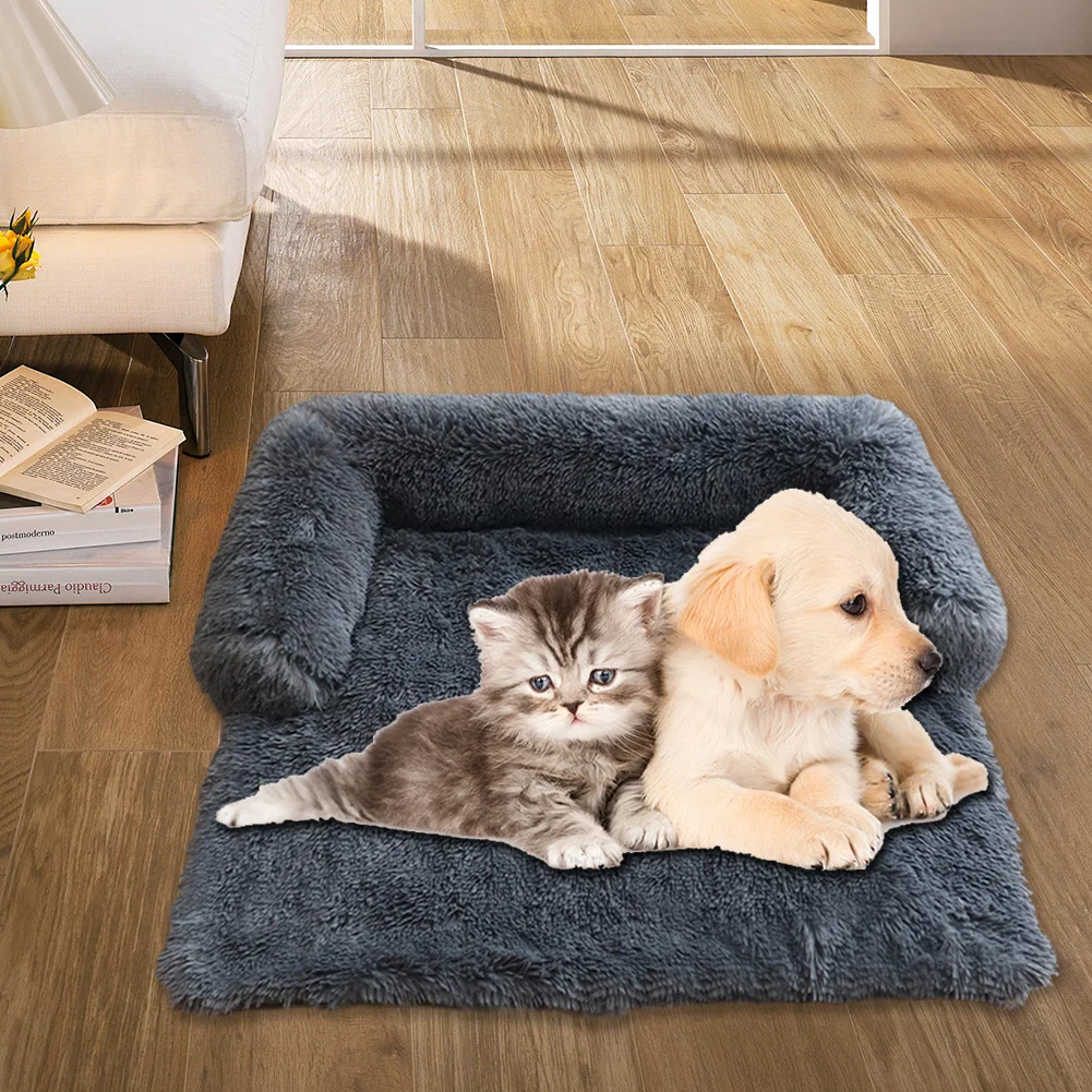 

Уютная кровать для собак и кошек, теплая плюшевая подушка для сна, домик для котят, мягкий домик для щенков, мягкий котенок, товар