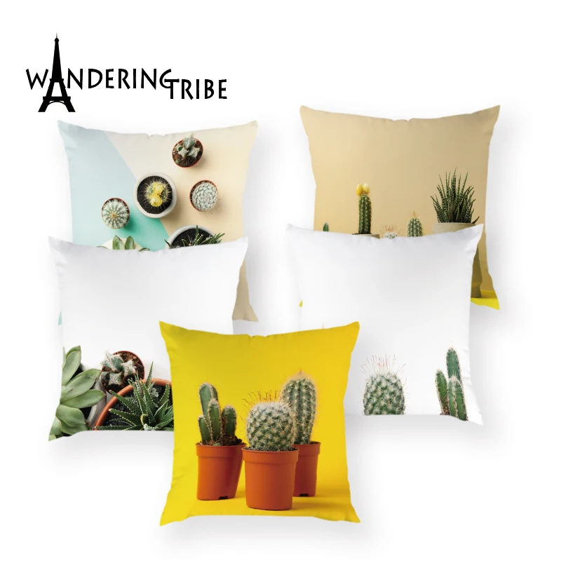 

1 шт., декоративная наволочка с рисунком кактуса