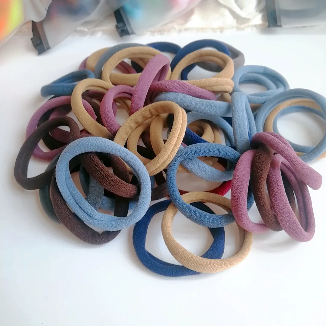 Fashion Fresh Candy-colored Towel Ring Hairs Rope High Elasticity Does Not Hurt Hair Children's Bands for Girls Clip | Детская