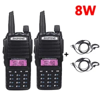 2 pcs set baofeng uv 82 original portable two way radio bf uv82 ptt radios baofeng dual band 8w5w handheld walkie talkie uv82