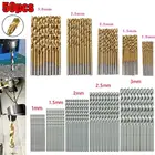 Набор сверл из быстрорежущей стали с титановым покрытием, 50 шт.компл., мощные стальные инструменты 1 мм, 1,5 мм, 2 мм, 2,5 мм, 3 мм