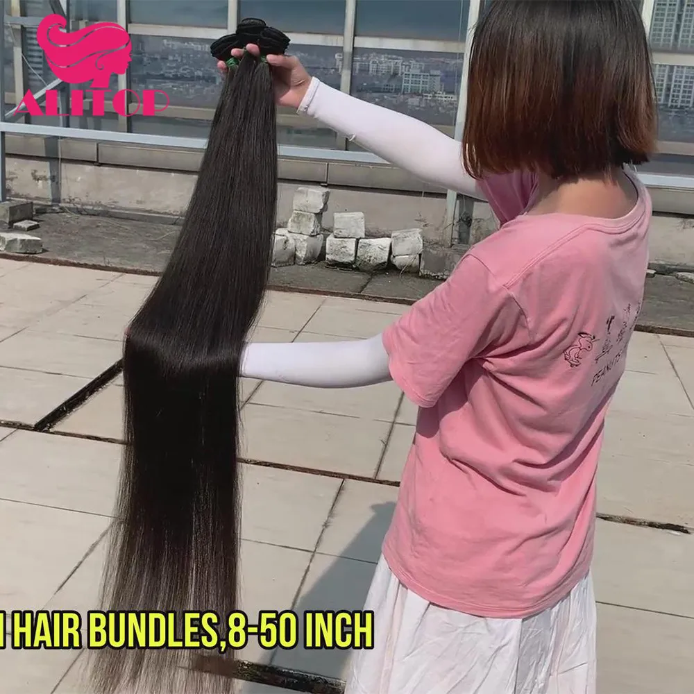 Alitopбыл 30 дюймов прямые волосы пряди длинные Длина индийские необработанные