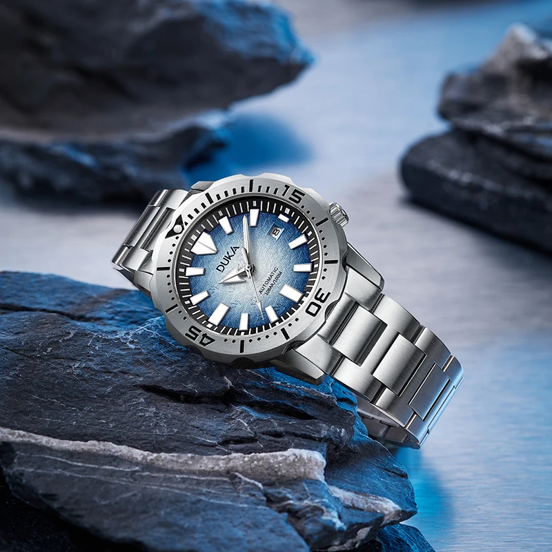

Новинка 2021, наручные часы DUKA Sapphire 100 м, водонепроницаемые мужские автоматические часы, деловые светящиеся Мужские механические часы, Montre Homme