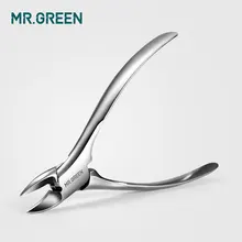 MR.GREEN High Quality Stainless Steel Super-sharp Nail Clipper For Cuticle Pusher Toenails Ingrown Pedicure  Nail Clipper