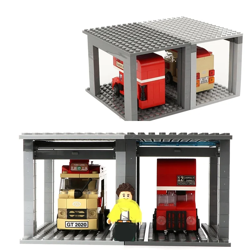 MOC Gate Garage Car City Architecture Action Figures Accessories Building Blocks Type Military Weapon Bricks Mini Toys CHRISTMA | Игрушки и