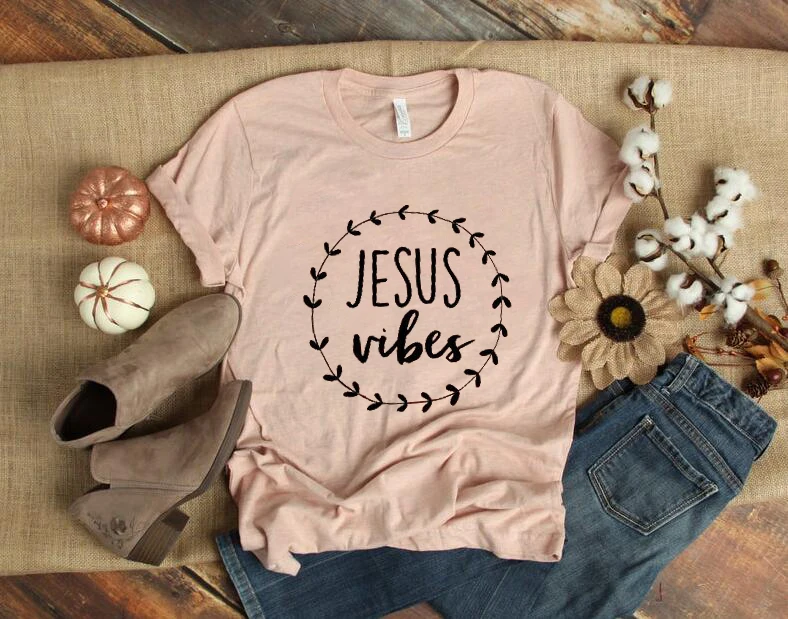 Женская футболка с надписью Иисуса вибета Винтажная вера христианского Библии