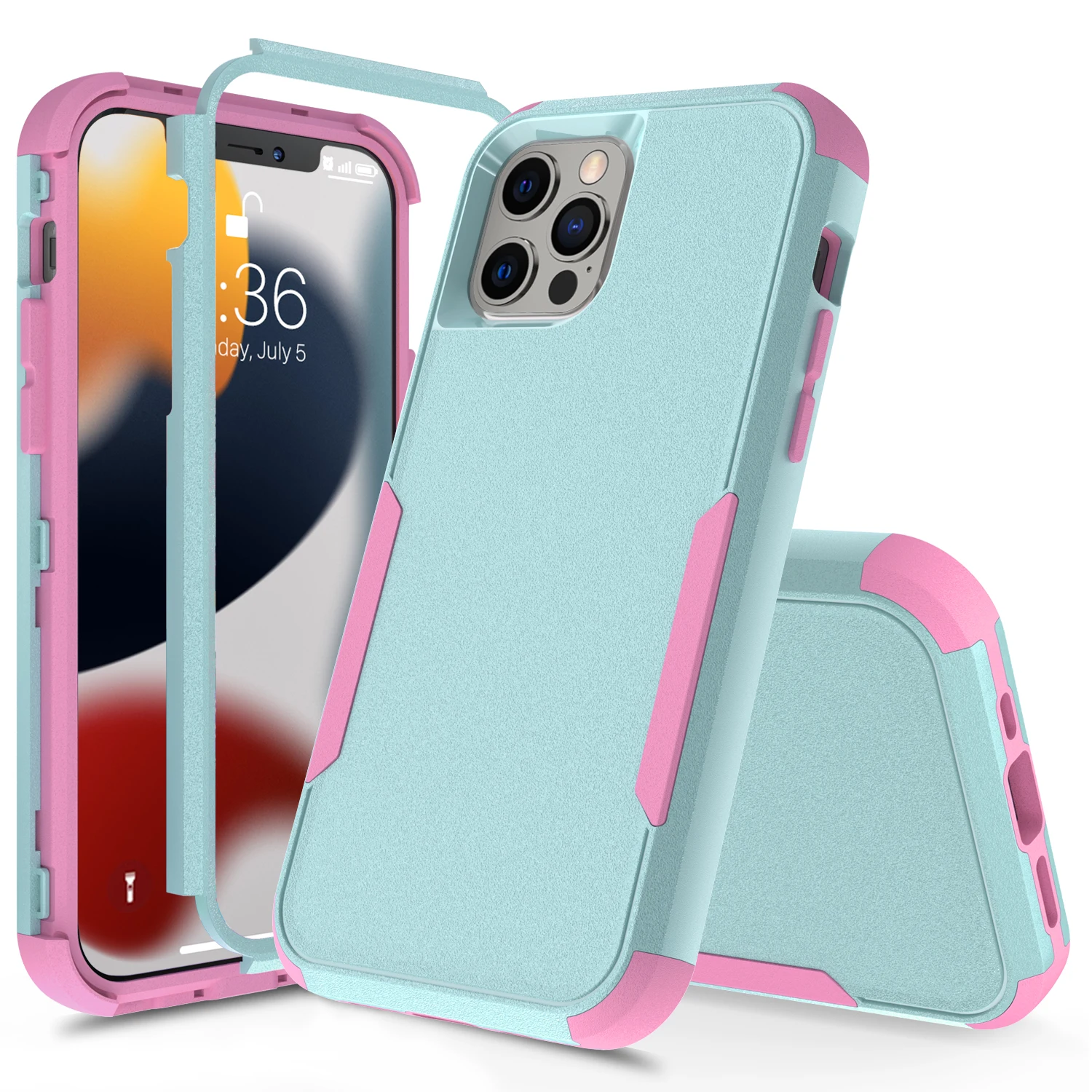 

Commuter Series For iPhone 13 12 11 Pro 6 6s 7 8 Plus X XR XS Max Case Hybrid Rugged Armor PC + TPU Silicone Shockproof Cover