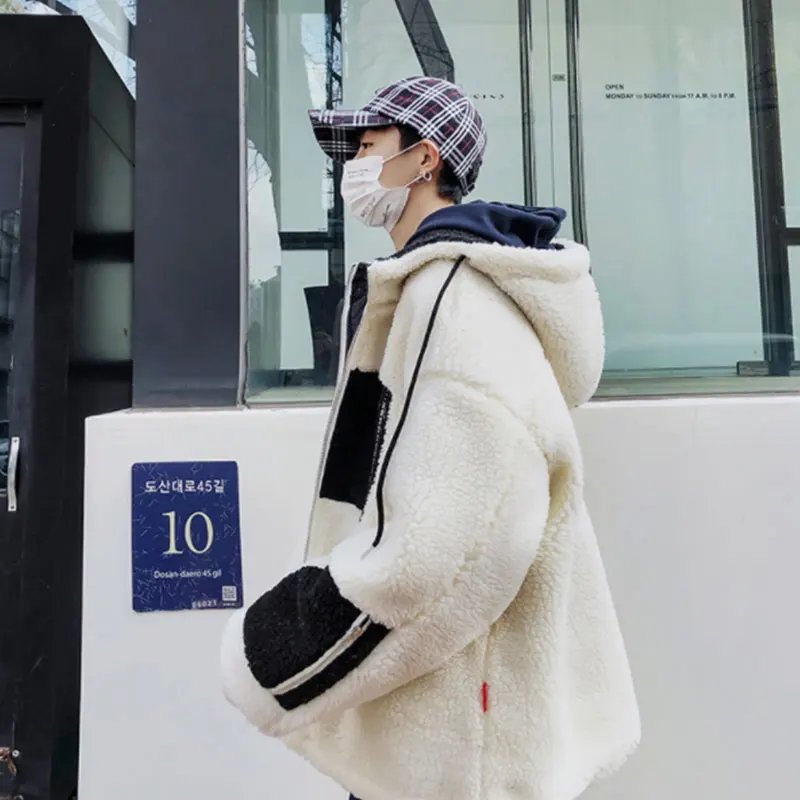 Liketkit Мужские Зимние флисовые парки 2019 Винтажные Лоскутные цветные толстые