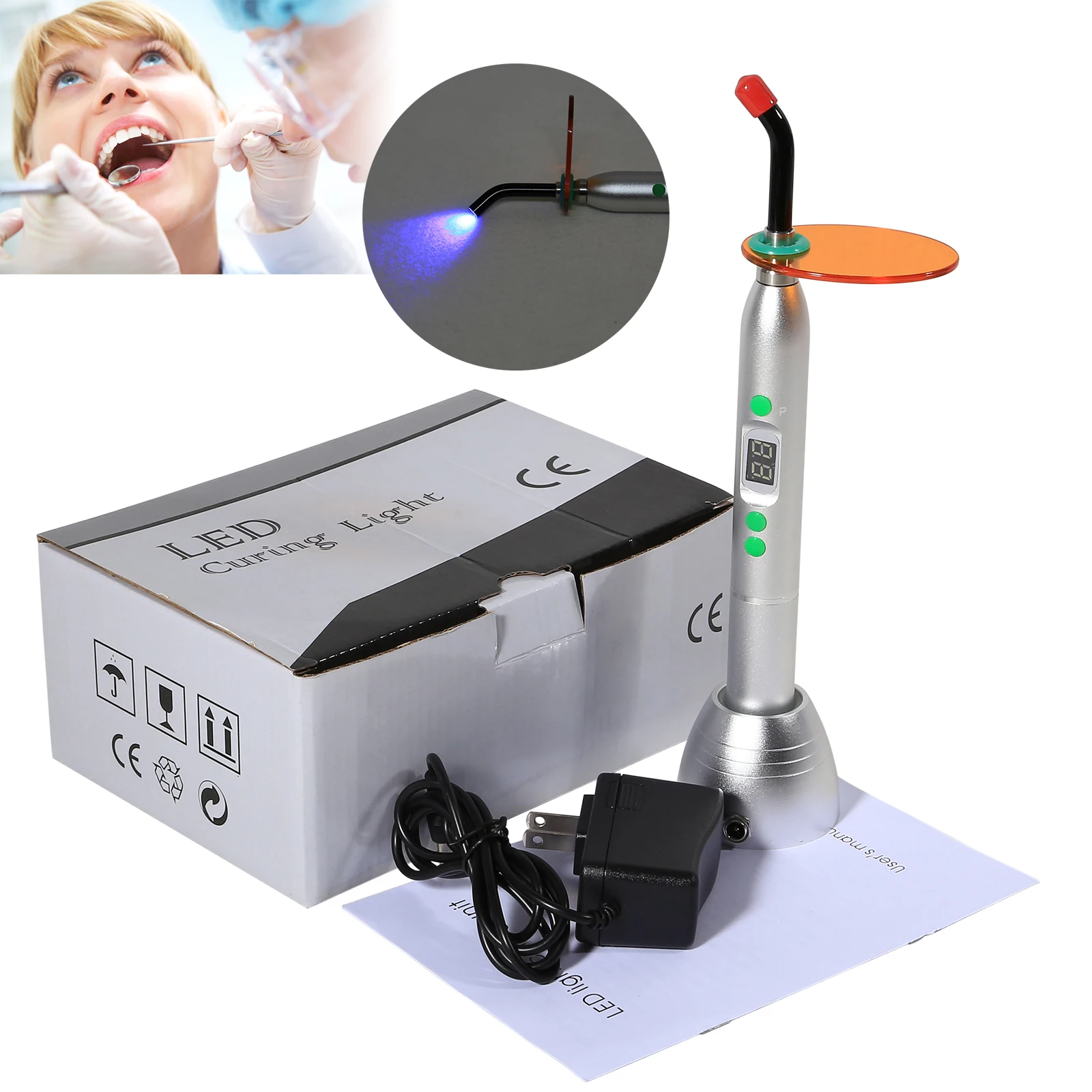 Dental Equipment Curing Light LED Wireless Cordless Rechargeable Strong endurance Composite Resin Material Light guide Rod Tip images - 6