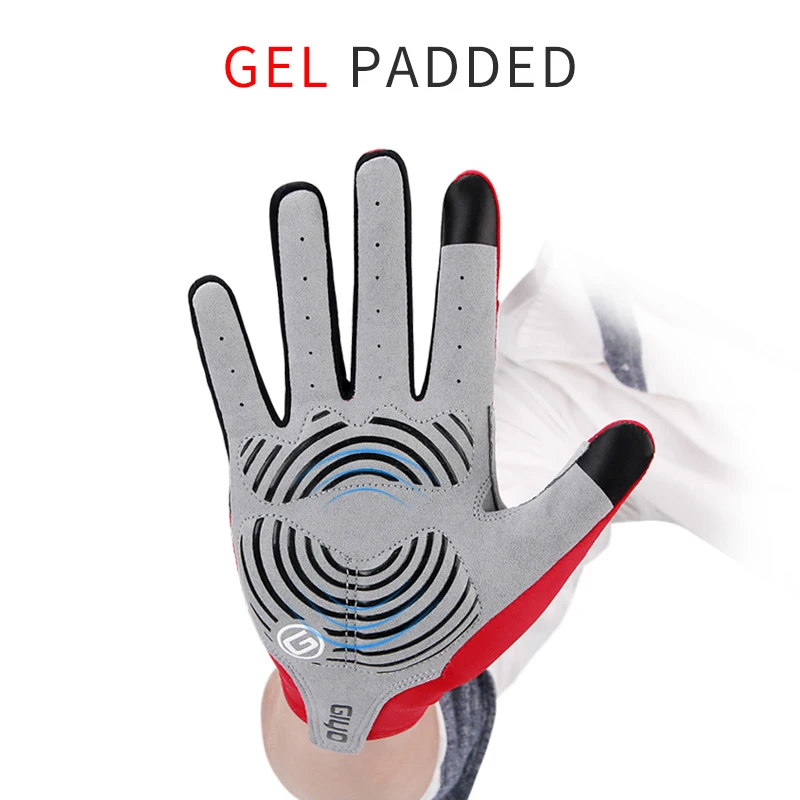 Giyo Touch Screen Long Full Finger Gloves Lycra Gel Pad Anti-slip Breathable MTB Bike Bicycle Riding Racing Mittens Men Women | Спорт и