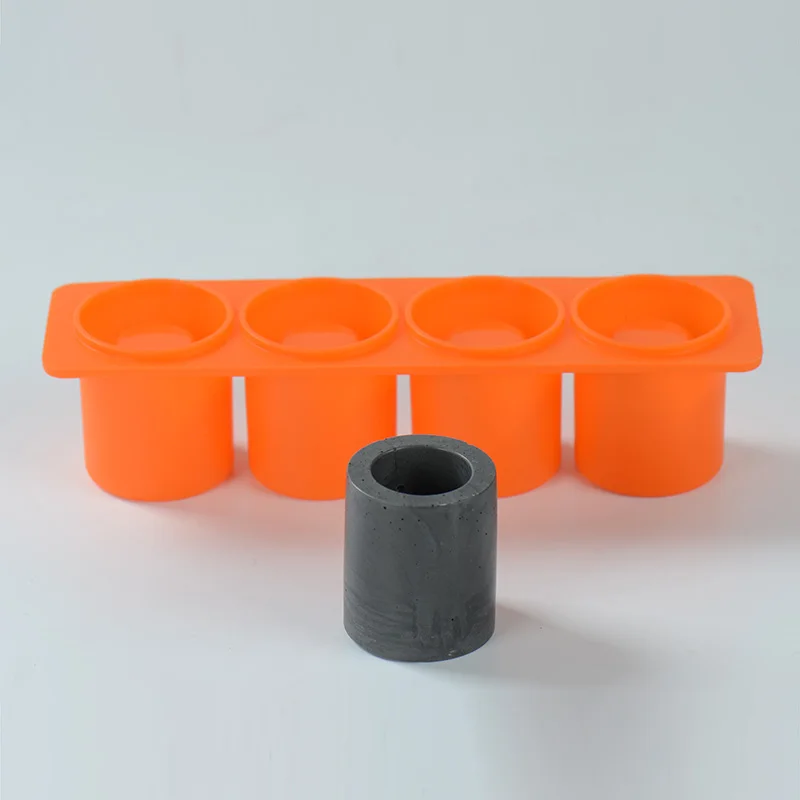 Горшок для суккулентов бетонная форма 4 отверстия ручная работа держатель ручки