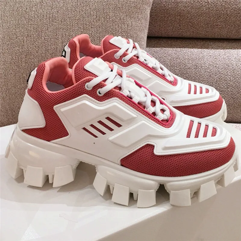 

Смешанные Цвет громоздкие кроссовки снаряжение спортивная обувь на платформе; Сапоги на толстой подошве, Пара кроссовки Сращивание Женска...