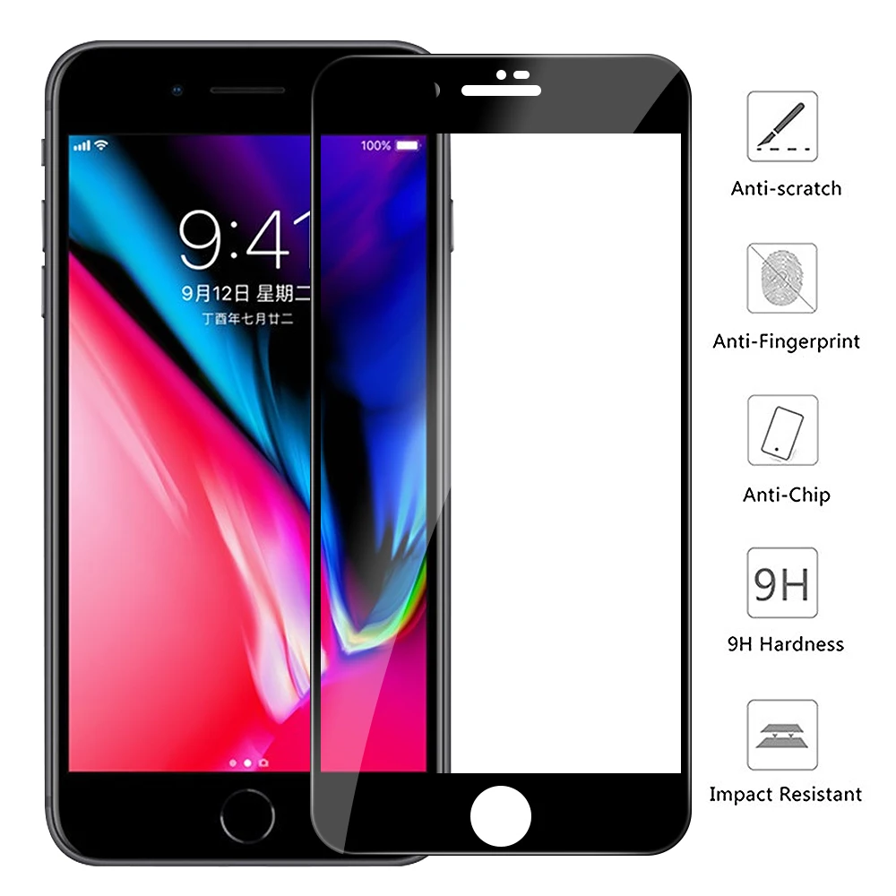 Защитное стекло для IPhone 7 8 SE 2020 6 6S Plus закаленное защитное экрана полное покрытие