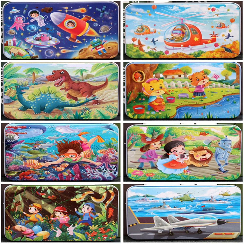 60 шт. деревянная игрушка головоломка Пазлы для детей раннего образования