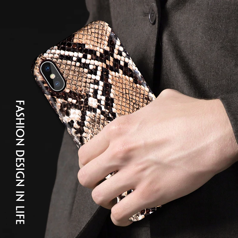Чехол из искусственной кожи под змеиную кожу для iPhone 11Pro Max X XR XS текстурированный