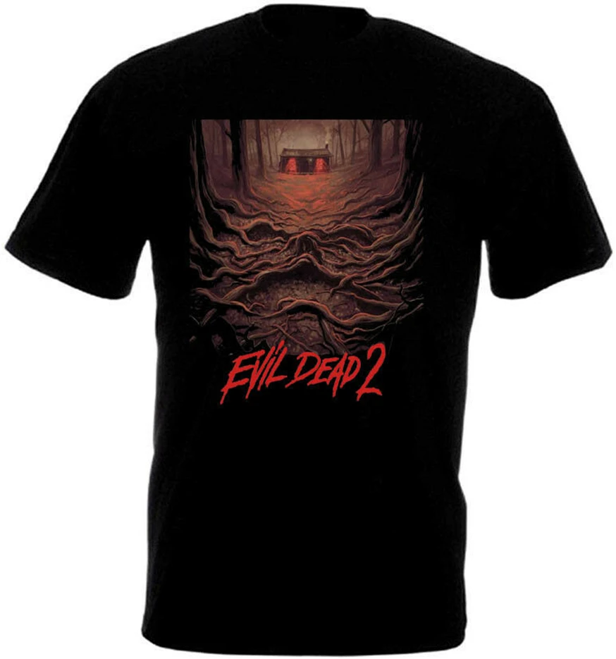 Evil Dead 2 V.1 футболка черный постер фильма ужас все размеры S 5Xl полноразмерная