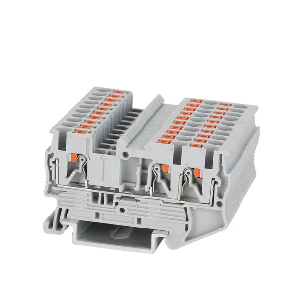 Клеммная колодка Din Rail Mount PT 2 5 Twin 3 проводники пружинный Безвинтовой подающий