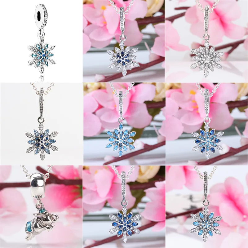 

Pendant Colorful Crystal Snowflake Starfish For Original Pandora Charms Women Bracelets & Bangles 925 Sterling Silver Jewelry
