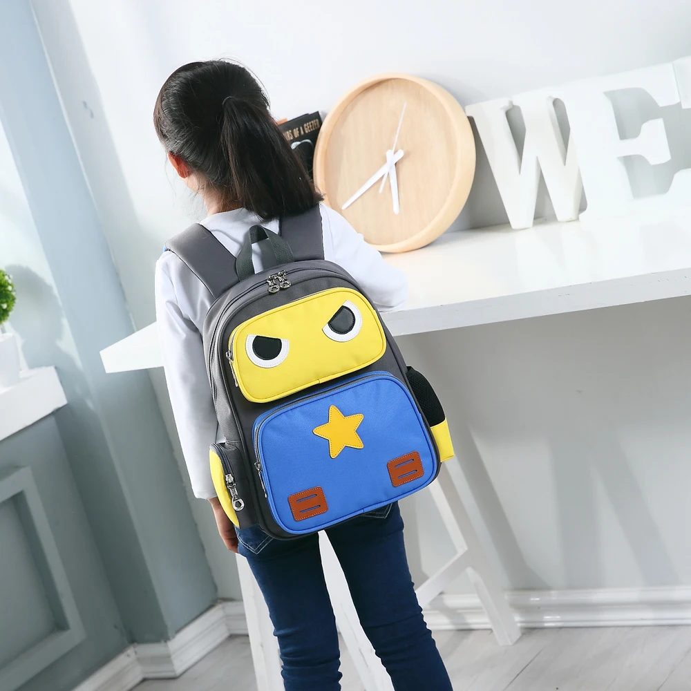 Детские школьные ранцы нейлоновые рюкзаки с мультяшными роботами для детей