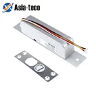 Металлический электрический затвор с болтовым замком, 12 В постоянного тока, безопасный для отказа, врезной замок для электронного контроля доступа, стекло единый замок для двери