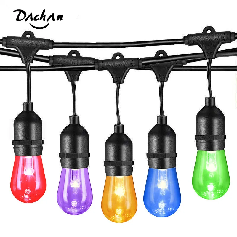 S14 наружный струнный светильник светодиодный RGBW цветные меняющиеся