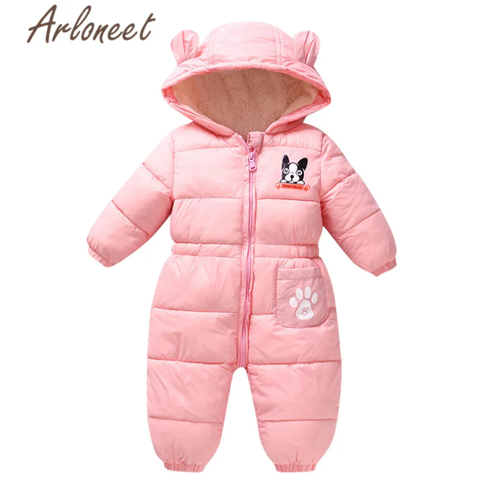 ARLONEET пальто с мультяшным рисунком для новорожденных девочек зимнее комбинезон