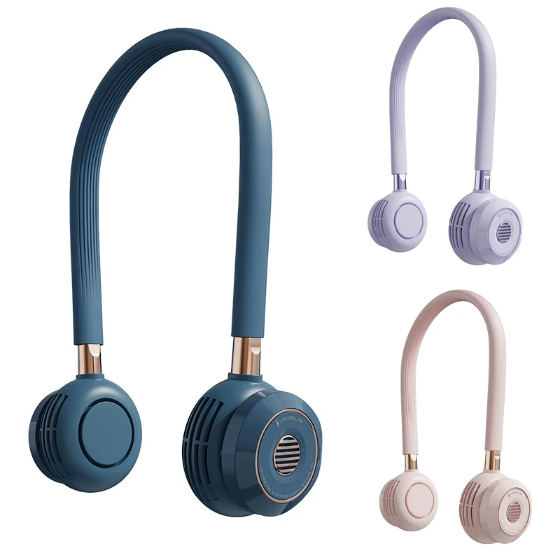 

Портативный мини-вентилятор для ленивых занятий спортом, подвесной шейный вентилятор с зарядкой от USB, уличный кулер на лямке