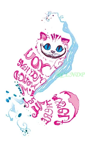 Водостойкая временная татуировка розовые английские буквы на котах тату все