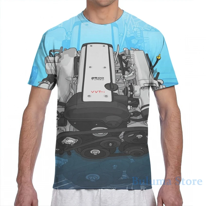Футболка 1JZ с принтом двигателя и фоном для мужчин женщин модная футболка по всей
