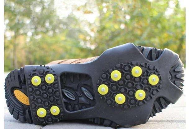 

10 Studs Anti-Skid Snow Ice Thermo Plastic Elastomer Climbing Shoes Cover Spikes Grips Cleats Over Shoes Covers Crampons