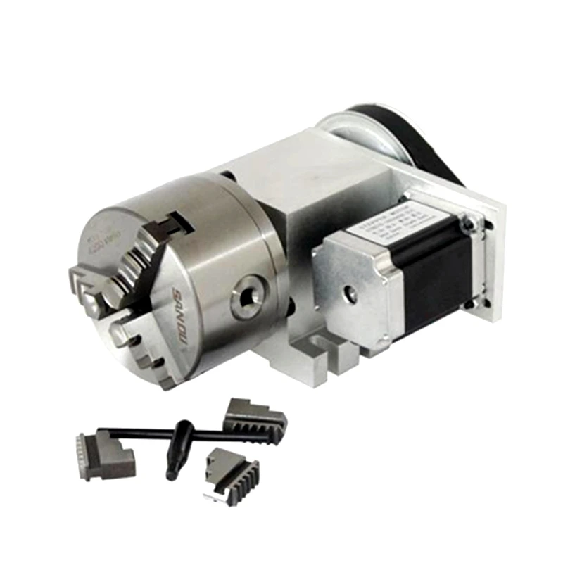 Free shipping K11-100MM 3 jaw hollow shaft 4th axis CNC dividing head/ Rotary for cnc router 3D engraving | Инструменты