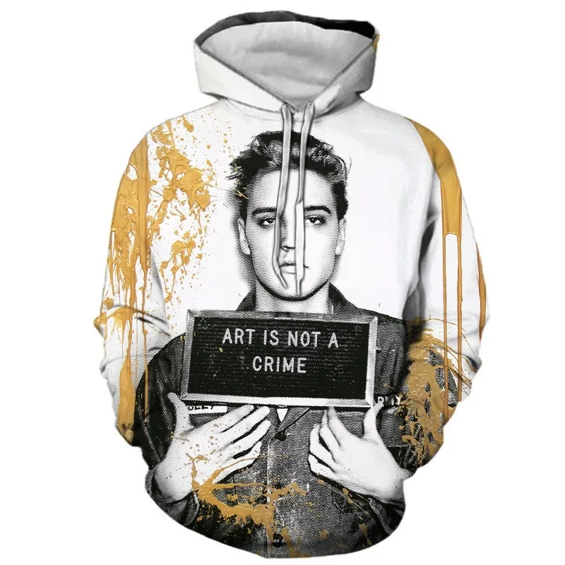 

Elvis Presley 3D hoodie men's fashion street top spring and autumn clothes boy fashion hoodie sport casual jumper clothing
