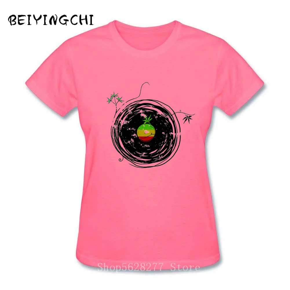 2018 летняя футболка мужские топы спиннинг с виниловой пластиной-Ретро музыка DJ