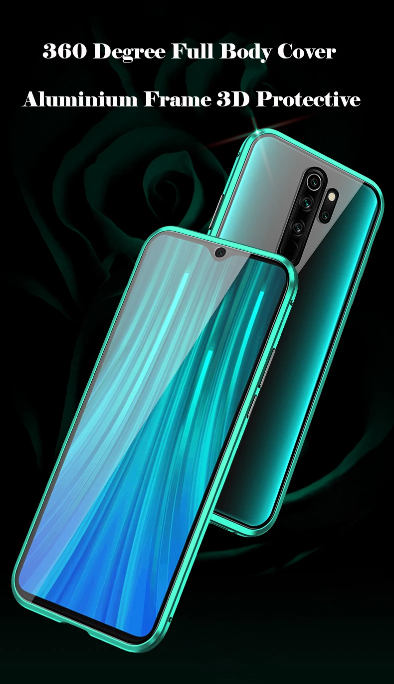 360 Полный Магнитный чехол для телефона красный mi Note 8 8 Pro 7 K20 Pro двойной стеклянный чехол металлический бампер для Xiao mi CC9 mi 9 SE F1 MAX3 6X чехол