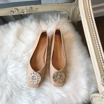 

All-Match Casual Woman Shoe Modis Autumn Soft Buckle Square Toe Female Footwear 2021 Nurse Fall Comfortable New Summer Dress