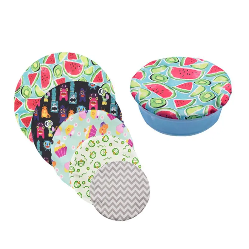 

Kitchen Utensils 3Pcs Food Bowl Cover Universal Cloth Lids For Cookware Bowl Pot Reusable Stretch Lids Dropship New