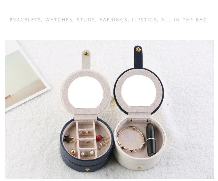 Высококачественный органайзер для ювелирных изделий коробка хранения кожаный держатель футляр серег колец