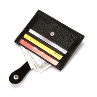 ultra thin wallet coin purse package hasp small wallet coin case cover mini wallet lychee pattern wallet mens buckle card
