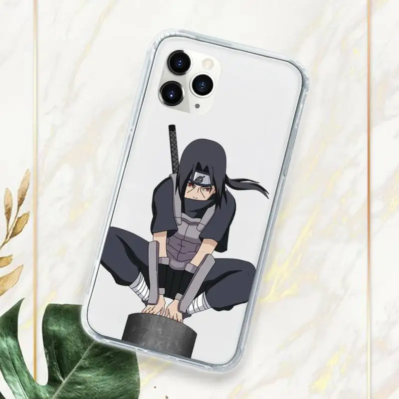 

Newest Japan Anime Naruto Sasuke Phone Case Transparent for iPhone 11 12 mini pro XS MAX 7 8 6 6S Plus X 5S SE 2020 XR