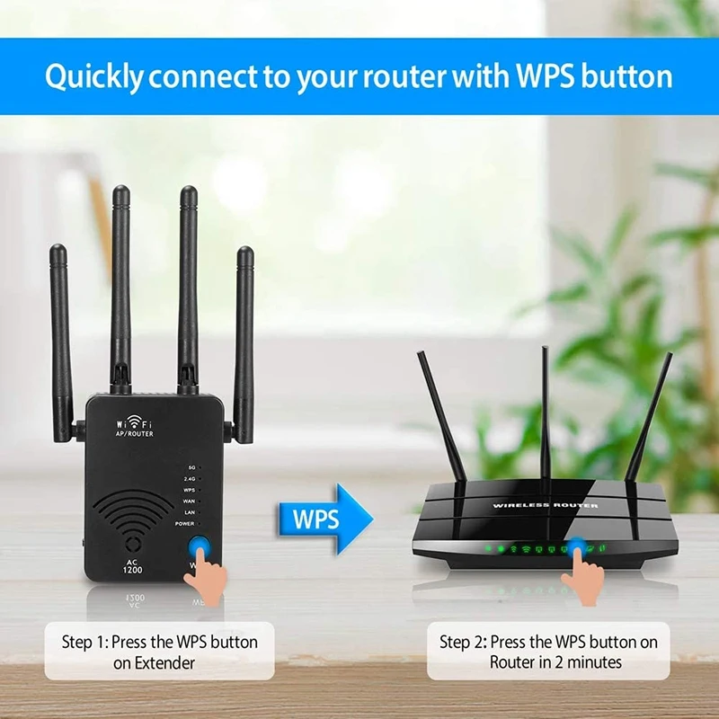 Усилитель сигнала Wi Fi 1200 Мбит/с 2 4 ГГц и 5 ГГц|Беспроводные роутеры| |
