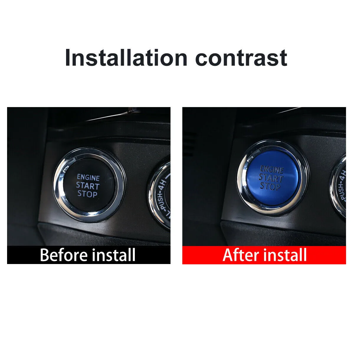 

For Toyota Tacoma 2016-2020 Engine Push Button Cover Car Decor Protection