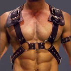 Мужская Портупея из искусственной кожи, регулируемые ремни для бондажа в готическом стиле, экзотический сексуальный для геев, аксессуары для бондажа