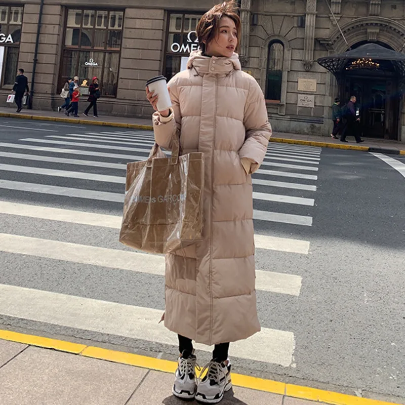 [EWQ] 2019 Осенняя новая толстая пуховая парка с капюшоном теплая больших размеров