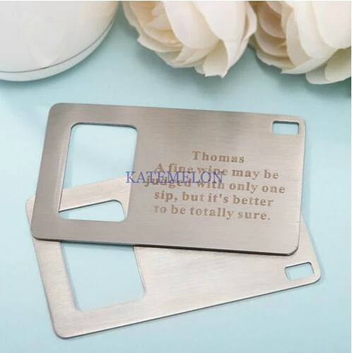 Персонализированный бумажник открывалка для бутылок в форме кредитной карты