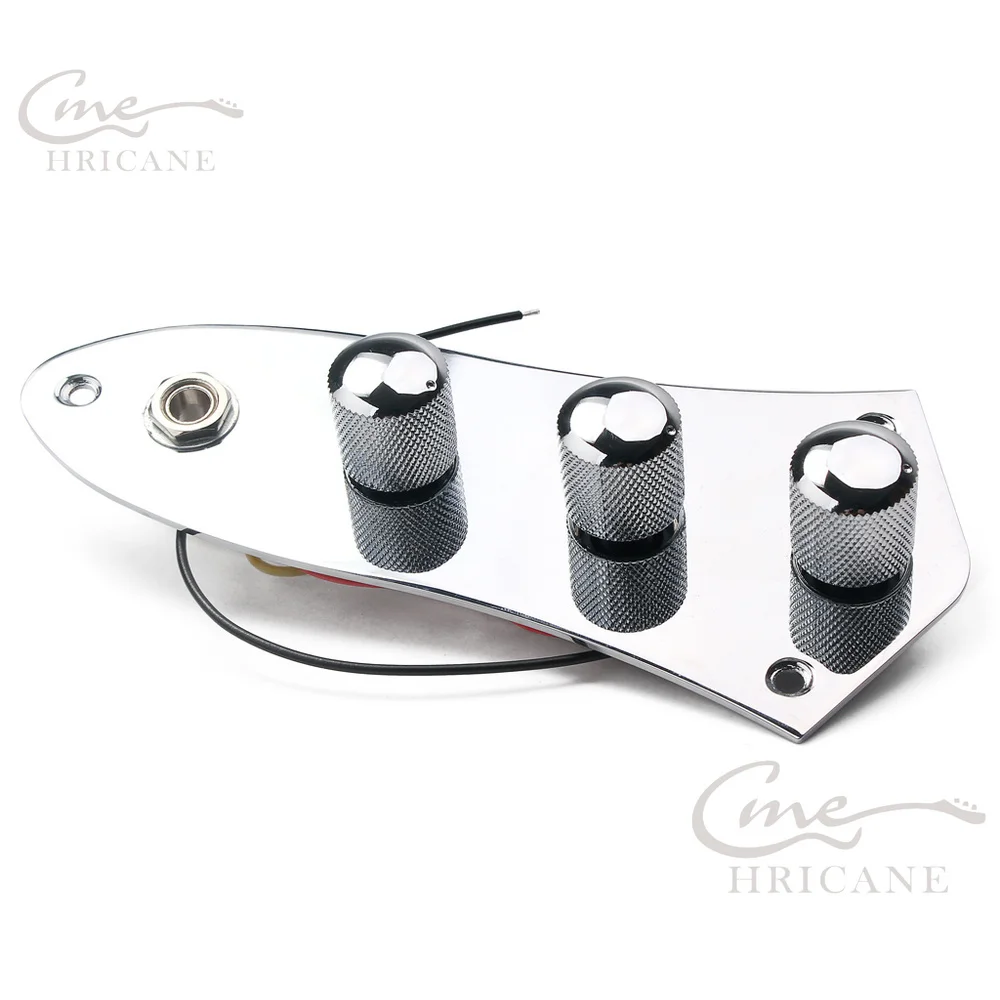 Пластина управления Hricane для бас Хромированная гитары в стиле джаз JB с