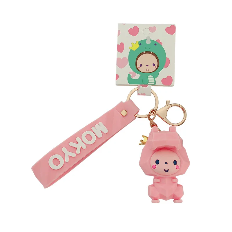 

New Fashionable Cartoon New Cut Crown Monkey Series Keychains Lovely Monkey Key Chain Web Celebrity Ins Bag Pendant Key Ring