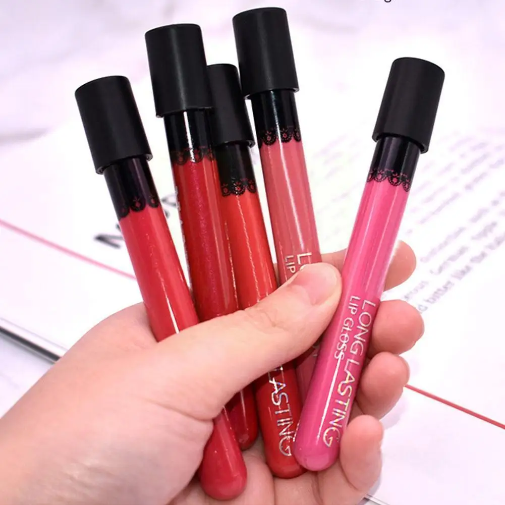 

1pc Velvet Matte Lip Glaze Waterproof Long Lasting Cosmetics Glitter Gloss Protable Beauty Sexy Lip Lip Red B7b2
