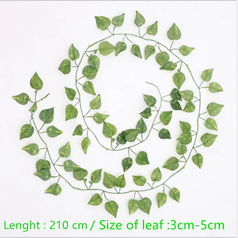 

6PCS Fake Plants 2.1M 1PCS Creeper Leaf Artificial Plants Artificiales For Bedroom Home Decor Interior Garden Home Decoration