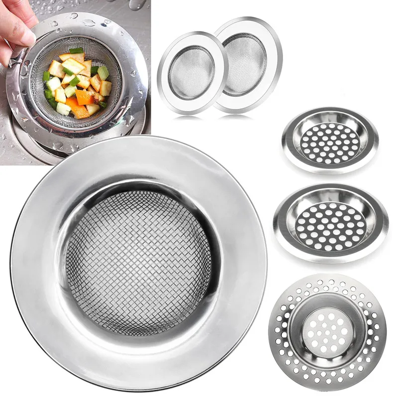 

Stainless Steel Floor Drain Kitchen Food Slag Bathroom Mesh Sink Filter Strainer Cleaner Hair Catcher Stopper Metal Drain Plugs